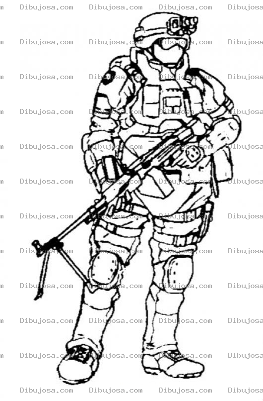 Dibujo para colorear Soldado Gringo Dibujo De Un Soldado De Los Estados Unidos Para Pintar Y Colorear Soldado En Irak En La Operacion Tormenta Del Desierto