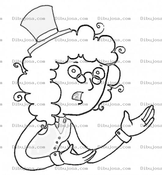 Dibujo para colorear Dibujo De Mujer Dando Explicaciones Para Pintar Y Colorear Mujer Mago