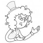 Dibujo para colorear Dibujo De Mujer Dando Explicaciones Para Pintar Y Colorear Mujer Mago