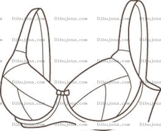 Dibujo para colorear Dibujo De Un Sosten Copa D Para Pintar Y Colorear Brasier De Mujer