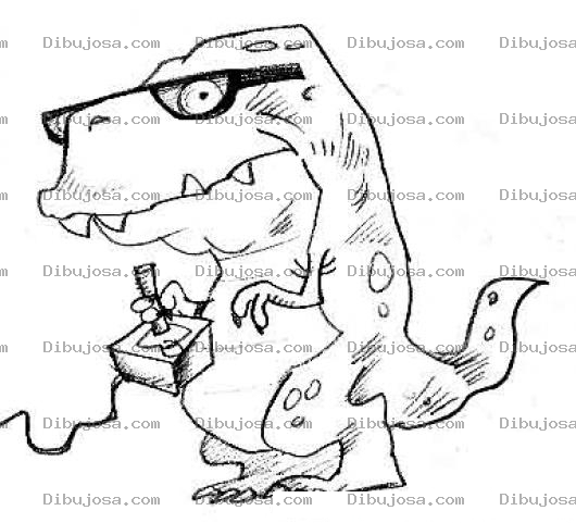 Dibujo para colorear Papa Dinosaurio Jugando Atari Para Pintar Y Colorear