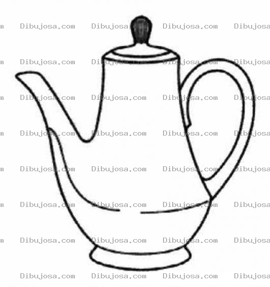 Dibujo para colorear La Jarrillita Dibujo De Una Jarra Tetera Para Pintar Y Colorear Lajarrillita