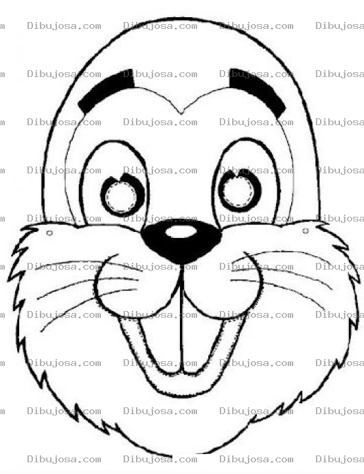 Dibujo para colorear Mascaradeconejo Dibujo De Una Mascara De Conejo Para Imprimir Recortar Pintar Y Colorear Conejosinorejas Conejito Sin Orejas