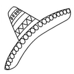 Dibujo para colorear Dibujo de sombrero charro