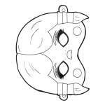 Dibujo para colorear Mascarademujer Dibujo De Una Mascara De Nina Para Imprimir Recortar Y Colorear