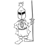 Dibujo para colorear Dibujo De Caballero Enmascarado Para Pintar Y Colorear
