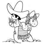 Dibujo para colorear Colorear nino mexicano de precious moments