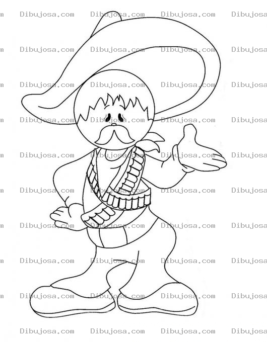 Dibujo para colorear Colorear Soldado de la Revolucion Mexicana