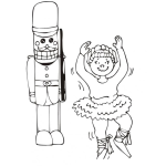 Dibujo para colorear Dibujo De Soldado De Juguete Y Bailarina De Juguete Para Pintar Y Colorear Reglito Para Nino Y Regalito Para Nina