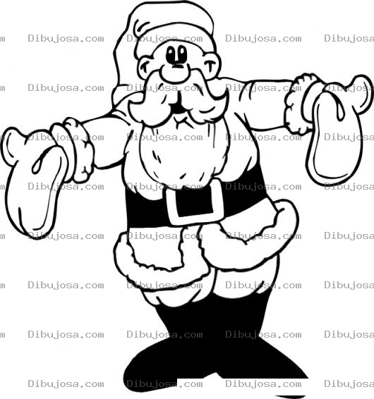 Dibujo para colorear Santaclaus Sin Regalos Dibujo De Santa Claus Con Las Manos Vacias Para Pintar Y Colorear A Santaclaus Sin Dinero En Crisis Economica Navidad Triste