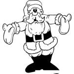 Dibujo para colorear Santaclaus Sin Regalos Dibujo De Santa Claus Con Las Manos Vacias Para Pintar Y Colorear A Santaclaus Sin Dinero En Crisis Economica Navidad Triste