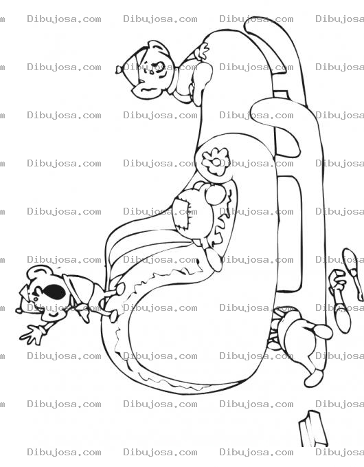 Dibujo para colorear Dibujo Del Trineo De Santa Con Sus Duendes Para Colorear