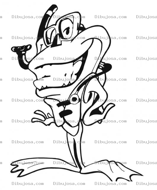 Dibujo para colorear Sapobuzo Dibujo De Sapo Con Traje De Buzo Para Pintar Y Colorear Ranabuza Rana Buceadora Buzosapo Buzarana