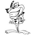 Dibujo para colorear Sapobuzo Dibujo De Sapo Con Traje De Buzo Para Pintar Y Colorear Ranabuza Rana Buceadora Buzosapo Buzarana