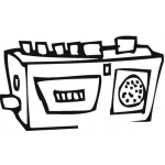Dibujo para colorear Colorear grabadora de reportero