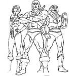 Dibujo para colorear Porelpoderdegreiscol Dibujo De Heman Con Tila Y Sorseres Para Pintar Y Colorear A He-man Teela Y Sorceress Los Amos Del Universo Que Luchan Por El Poder De Grayskull