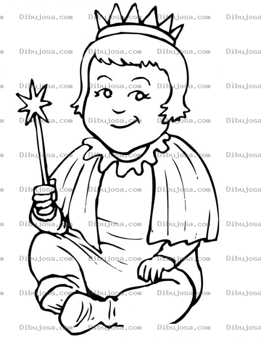 Dibujo para colorear Nenaprincesa Dibujo De Una Nena Princesa Para Pintar Y Colorear A Una Beba Princesita