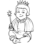 Dibujo para colorear Nenaprincesa Dibujo De Una Nena Princesa Para Pintar Y Colorear A Una Beba Princesita