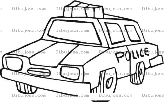 Dibujo para colorear Colorear Carro de Policia