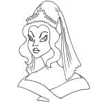 Dibujo para colorear Dibujo De Princesa Malvada Para Pintar Y Colorear