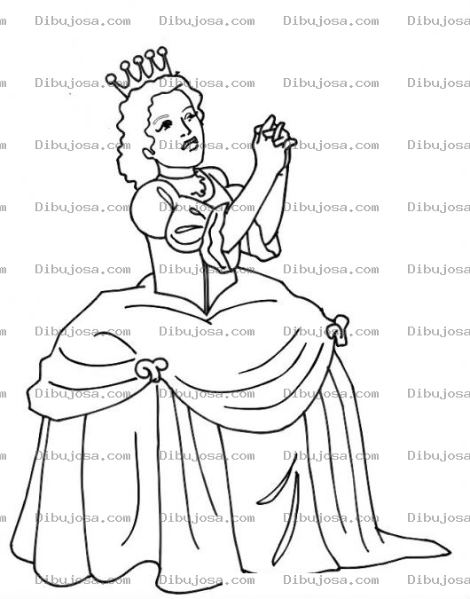 Dibujo para colorear Dibujo De Princesa Rogando Y Suplicando Para Pintar Y Colorear El Ruego De Una Princesa