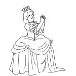 Dibujo para colorear Dibujo De Princesa Rogando Y Suplicando Para Pintar Y Colorear El Ruego De Una Princesa