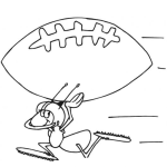 Dibujo para colorear Dibujo De Hormiguita Futbolista Para Pintar Y Colorear Hormiga Con Pelota De Futbol Americano
