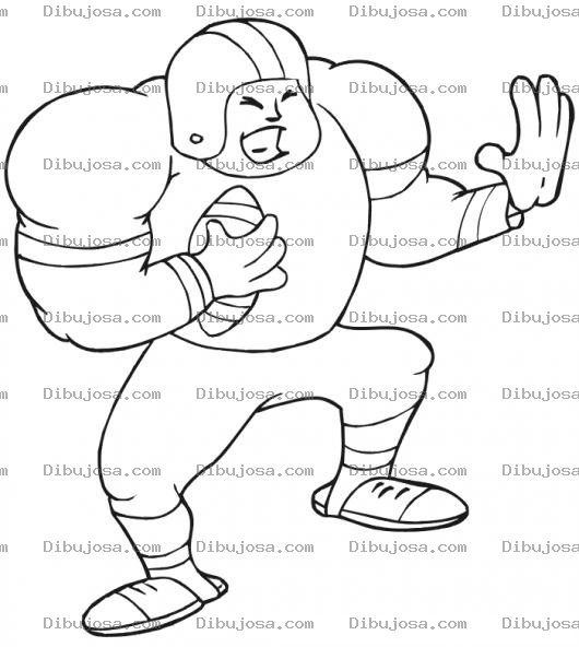 Dibujo para colorear Dibujo De Un Jugador De La Nfl Robusto Y Galanote De 300 Libras Para Pintar Y Colorear