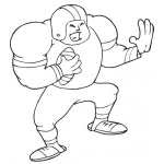 Dibujo para colorear Dibujo De Un Jugador De La Nfl Robusto Y Galanote De 300 Libras Para Pintar Y Colorear