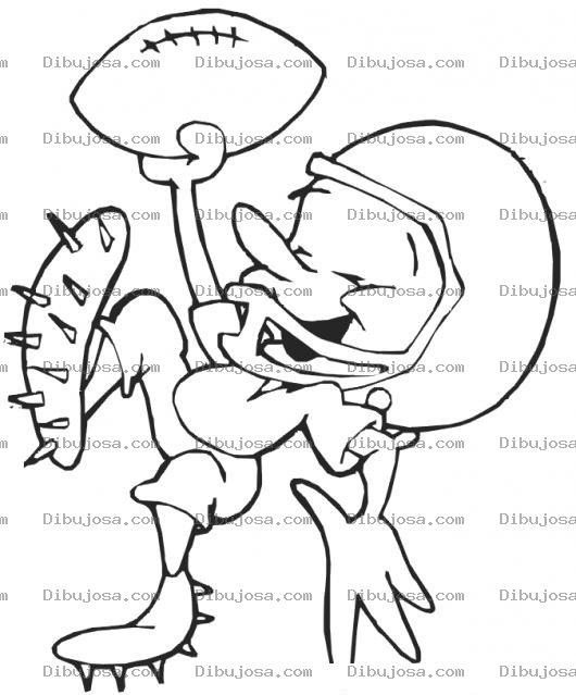Dibujo para colorear Dibujo De Nino Jugador De Futbol Americano Para Colorear