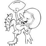 Dibujo para colorear Dibujo De Nino Jugador De Futbol Americano Para Colorear