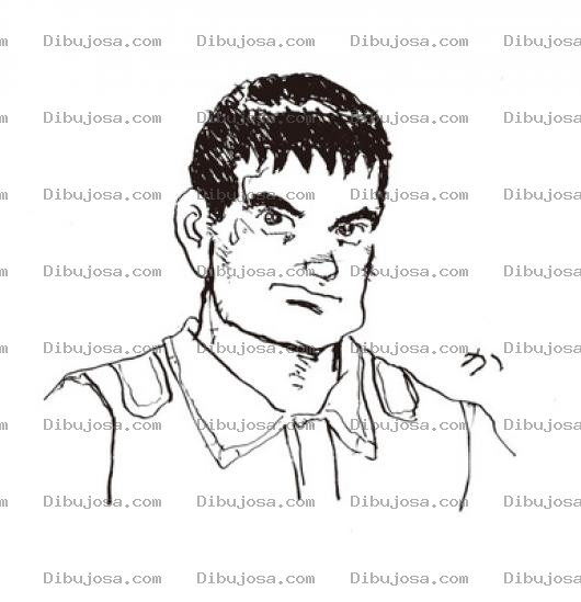 Dibujo para colorear Dibujo De Muchacho Nervioso Para Pintar Y Colorear