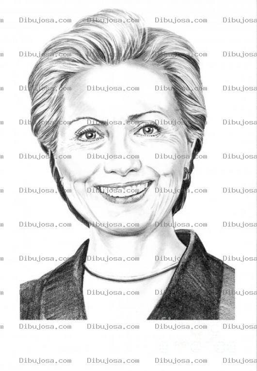 Dibujo para colorear Colorear a Hillary Clinton