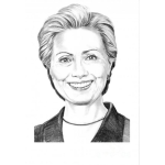 Dibujo para colorear Colorear a Hillary Clinton