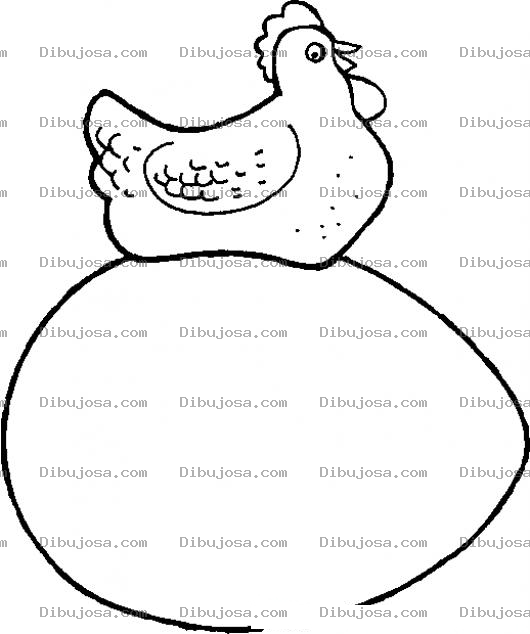 Dibujo para colorear Huevote Dibujo De Una Gallina Empollando Un Huevo Gigantesco Para Pintar Y Colorear Un Huebote Guebote Guevote Huevon