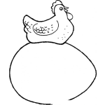 Dibujo para colorear Huevote Dibujo De Una Gallina Empollando Un Huevo Gigantesco Para Pintar Y Colorear Un Huebote Guebote Guevote Huevon