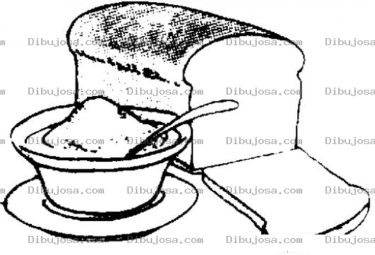 Dibujo para colorear Dibujo E Pan Y Manteca Para Pintar Y Colorear