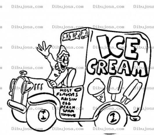 Dibujo para colorear Colorear Carro de Helados