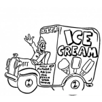 Dibujo para colorear Colorear Carro de Helados