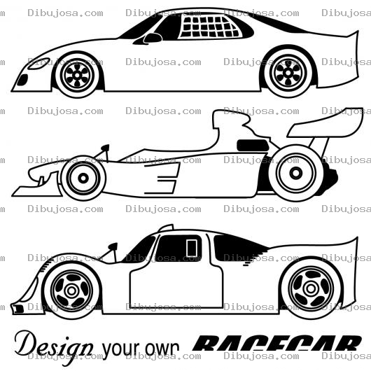 Dibujo para colorear Colorear Carros de Carreras