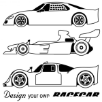 Dibujo para colorear Colorear Carros de Carreras