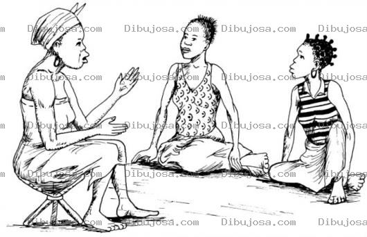 Dibujo para colorear Consejos De Madre Dibujo De Una Madre Africana Aconsejando A Sus Hijas A No Cometer Errores Para Pintar Y Colorear Madre Consejera Madresabia Dando Consejos A Sus Hijas Para Que No Se Conviertan En Madres Solteras