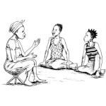 Dibujo para colorear Consejos De Madre Dibujo De Una Madre Africana Aconsejando A Sus Hijas A No Cometer Errores Para Pintar Y Colorear Madre Consejera Madresabia Dando Consejos A Sus Hijas Para Que No Se Conviertan En Madres Solteras