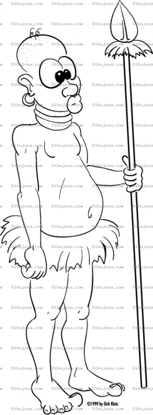 Dibujo para colorear Dibujo De Negrito Africano Panzon Para Pintar Y Colorear