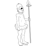 Dibujo para colorear Dibujo De Negrito Africano Panzon Para Pintar Y Colorear