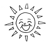 Dibujo para colorear Sol De Teletubis Para Pintar Y Colorear Sol Sonriente