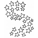 Dibujo para colorear Dibujo De Una Ese Con Estrellas Para Pintar Y Colorear La S