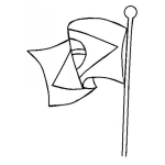 Dibujo para colorear Dibujo De La Bandera De Brasil Ondeando Al Viento Para Pintar Y Colorear Banderadebrasil