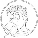 Dibujo para colorear Prohibido Masticar Chicle Dibujo De Un Carte Donde Se Phohibe Mascar Chicles Para Pintar Y Colorear Rotulo De No Se Permiten Chicles