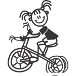 Dibujo para colorear Bicicleta De Nena Dibujo De Nina En Cicle Para Colorear